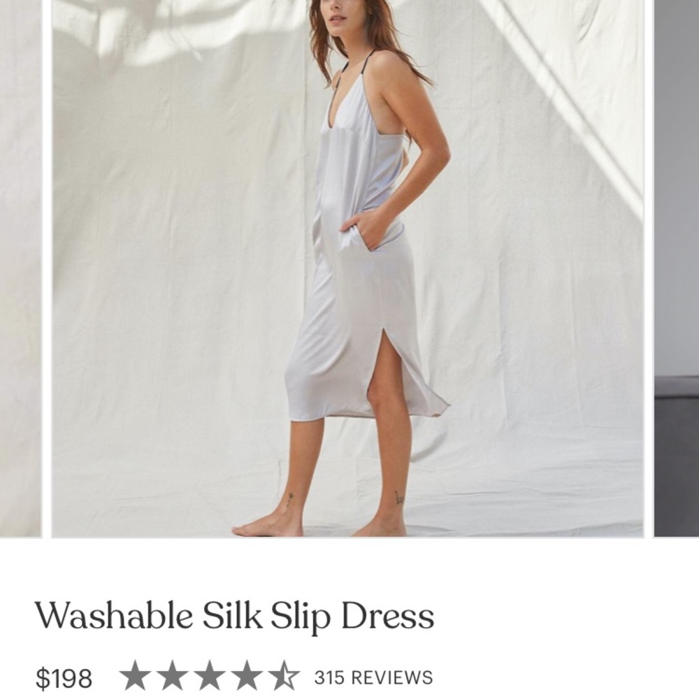 Washable Silk Dress in Cloud